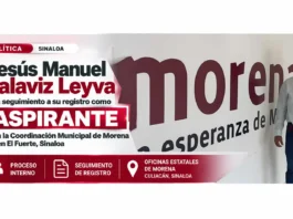 Jesús Manuel Galaviz Leyva en oficinas estatales de Morena en Sinaloa