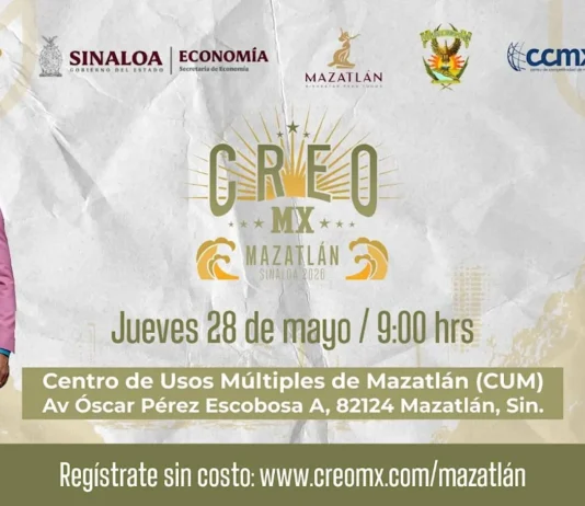 Mazatlán será sede de CREO MX 2026: innovación, emprendimiento y talento mexicano se reunirán en el puerto