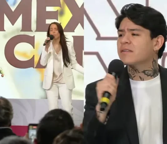 Majo Aguilar, Junior H y participantes de ‘México Canta’ realizan presentación sorpresa en Palacio Nacional Majo Aguilar, Junior H y participantes de ‘México Canta’ realizan presentación sorpresa en Palacio Nacional