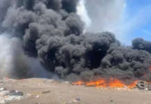 Incendio en tiradero de Guamúchil activa operativos de emergencia
