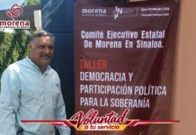 Jesús Manuel Galaviz Leyva participa en taller de democracia y formación política en Choix, Sinaloa